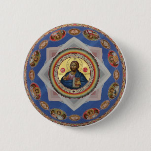 orthodoxe Ikone Kirche Heilige Heilige Button