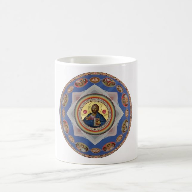orthodoxe Ikone Kirche Heilige Heilige Kaffeetasse (Mittel)