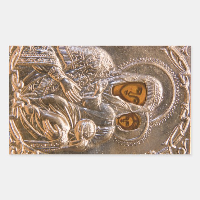 Orthodoxe Ikone Rechteckiger Aufkleber (Vorderseite)