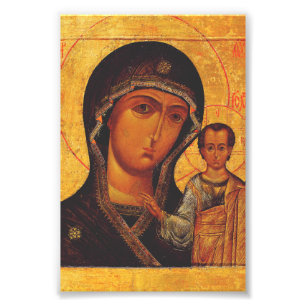 Orthodoxe Ikone Unsere Liebe Frau von Kasan Fotodruck