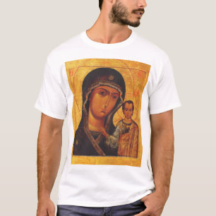Orthodoxe Ikone Unsere Liebe Frau von Kasan T-Shirt