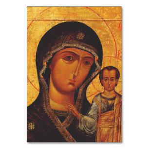 Orthodoxe Ikone Unsere Liebe Frau von Kasan Tischnummer