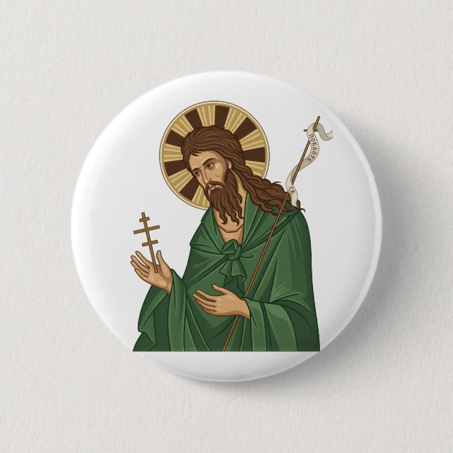 Orthodoxe Kirche des Heiligen Johannes des Täufers Button (Vorderseite)
