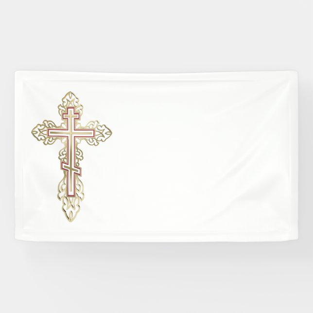 Orthodoxe Kreuz Banner (Horizontal)