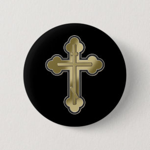 Orthodoxe Kreuz Button