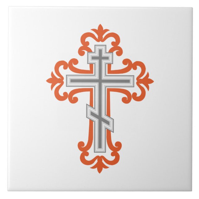 Orthodoxe Kreuz Fliese (Vorderseite)