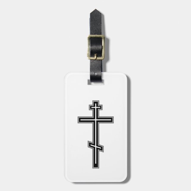 Orthodoxe Kreuz Gepäckanhänger (Vorderseite vertikal)
