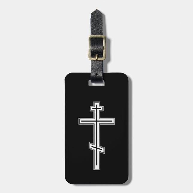 Orthodoxe Kreuz Gepäckanhänger (Vorderseite vertikal)
