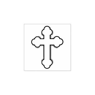 Orthodoxe Kreuz Gummistempel