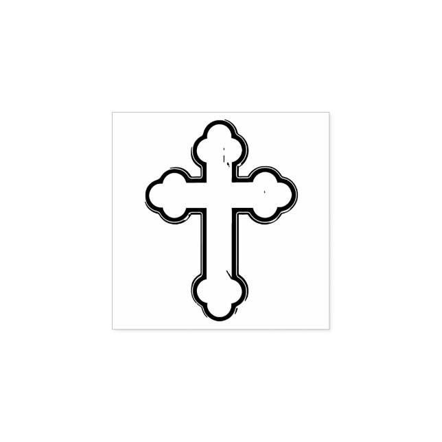 Orthodoxe Kreuz Gummistempel (Prägung)
