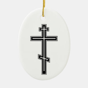 Orthodoxe Kreuz Keramik Ornament