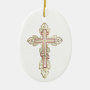 Orthodoxe Kreuz Keramik Ornament