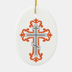 Orthodoxe Kreuz Keramik Ornament
