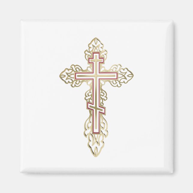 Orthodoxe Kreuz Magnet (Vorne)