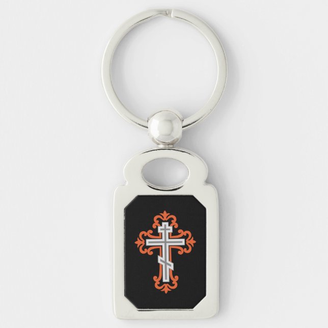 Orthodoxe Kreuz Schlüsselanhänger (Vorderseite)