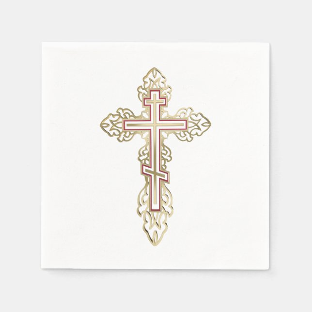 Orthodoxe Kreuz Serviette (Vorderseite)