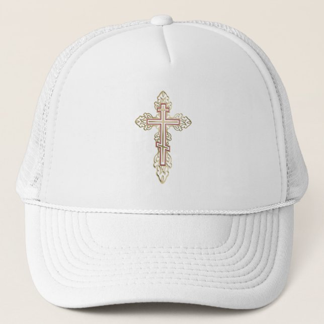 Orthodoxe Kreuz Truckerkappe (Vorderseite)