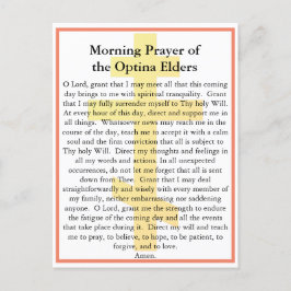 Orthodoxe Optina Elders Morning Gebetskarte Postkarte