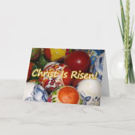 Orthodoxe Ostern/Pascha Christus ist Riserkarte Feiertagskarte