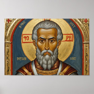 Orthodoxe Religionsikone, ein Heiliger Poster