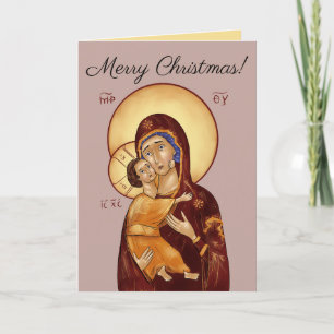 Orthodoxe Weihnachtskarte mit Ikone Karte