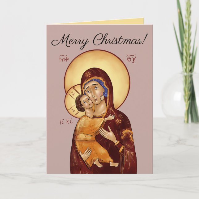 Orthodoxe Weihnachtskarte mit Ikone Karte (Vorderseite)