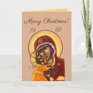 Orthodoxe Weihnachtskarte mit Ikone Karte