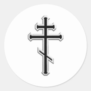 Orthodoxenkreuz Runder Aufkleber