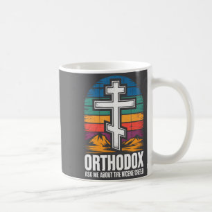 Orthodoxer Christ fragt mich über das Nicänische G Kaffeetasse