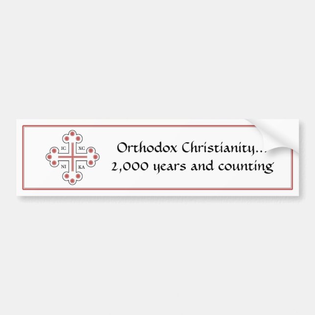 Orthodoxes christliches für 2.000 Jahre und die Autoaufkleber (Vorne)