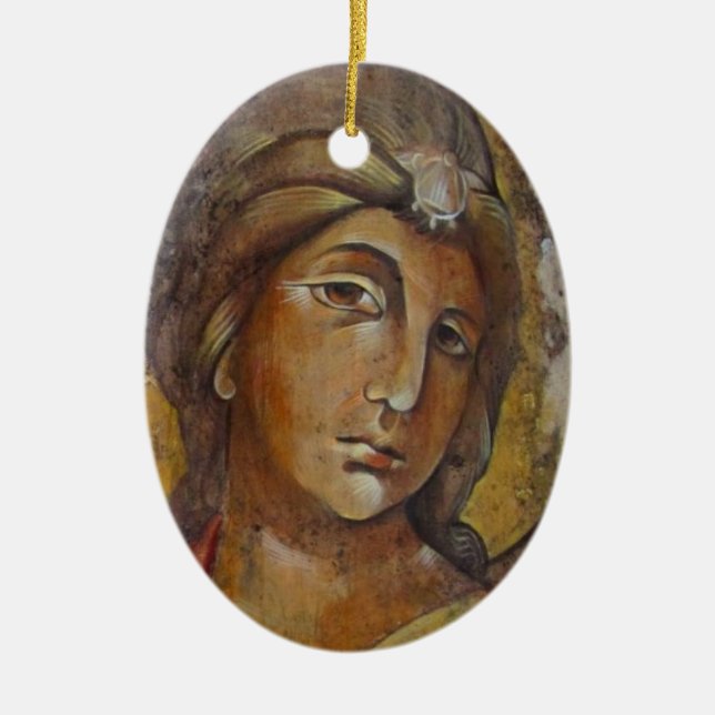 Orthodoxes Ikonen-Weihnachten Ornamen-- Keramik Ornament (Vorne)