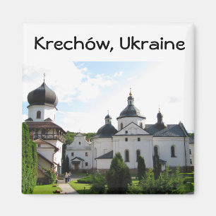 Orthodoxes Kloster in Krechow, Ukraine-Magnet Magnet