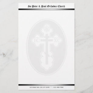 Orthodoxes Querwasserzeichenbriefpapier Briefpapier