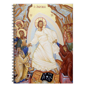 Orthodoxes Symbol der Anastasenresurrektion Notizblock
