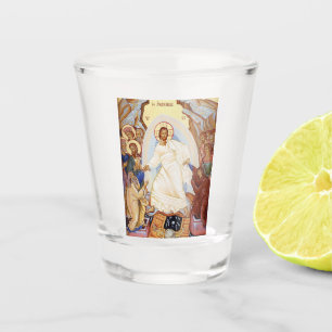 Orthodoxes Symbol der Anastasenresurrektion Schnapsglas