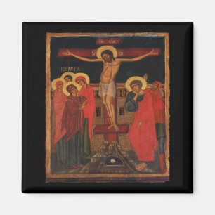 Orthodoxes Symbol Jesu auf dem Kreuz Magnet