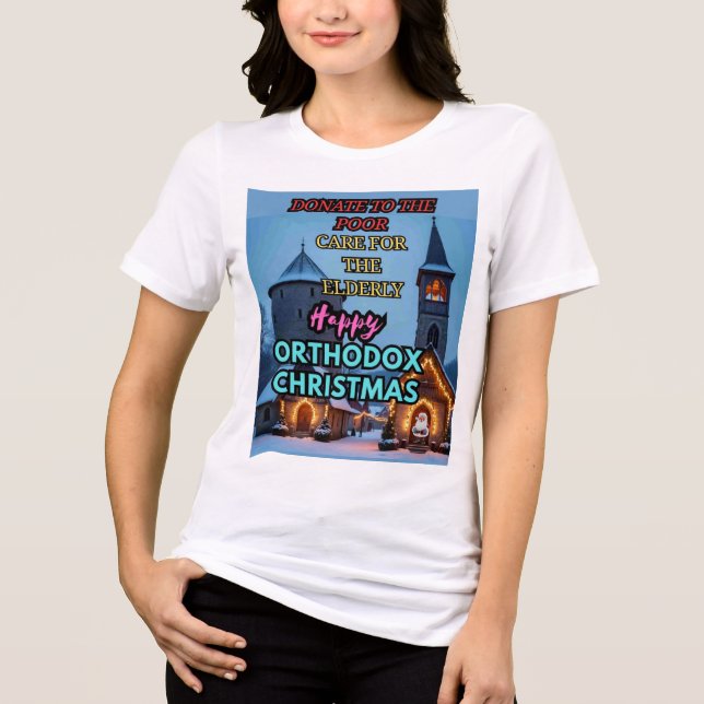 Orthodoxes Weihnachten Tri-Blend Shirt (Vorderseite)