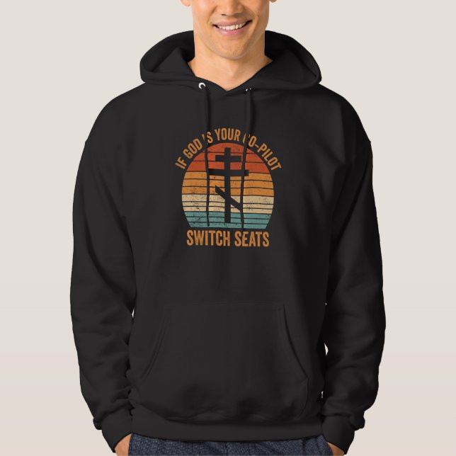 Orthodoxy Orthodox If God is your co-pilot, switch Hoodie (Vorderseite)