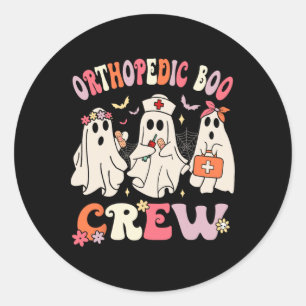 Orthopädie Boo Crew Funny Ortho Nursing Halloween Runder Aufkleber