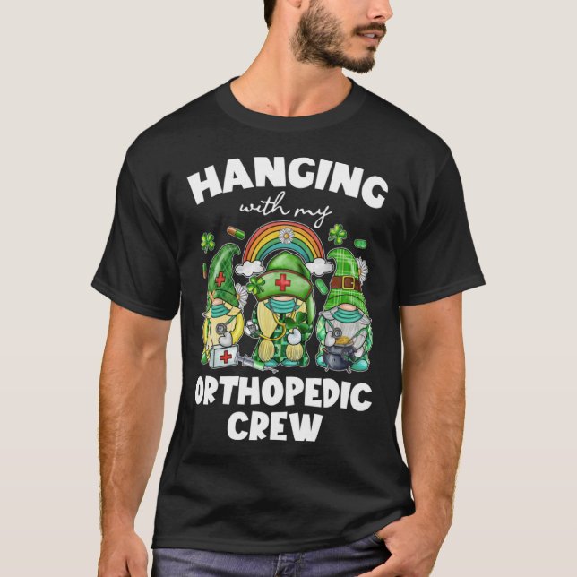Orthopädie Crew Lucky Nurse CNA Krankenpflege Auss T-Shirt (Vorderseite)