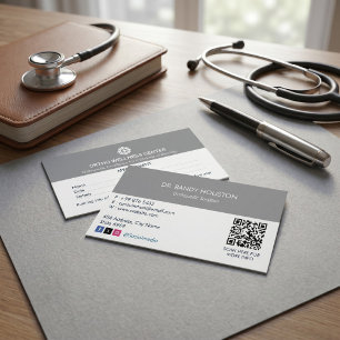 Orthopädie-Klinik   Saubere Ernennung Visitenkarte