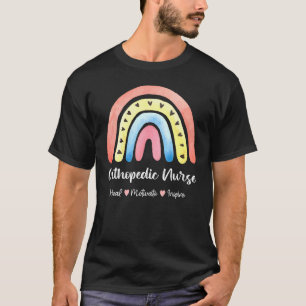 Orthopädie Krankenheilmotivat Inspirier Boho Rainb T-Shirt