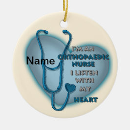 Orthopädie Nurse Blaues Herz Keramik Ornament