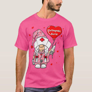 Orthopädie Nurse Funny Gnome Herz Valentinstag T-Shirt