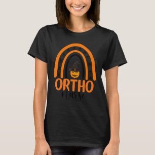 Orthopädie Nurse Ortho Halloween Pumpkin Rainbow N T-Shirt