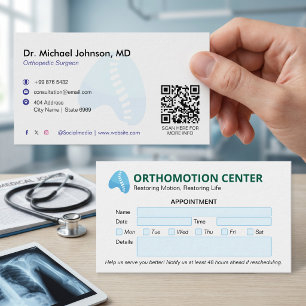 Orthopädie Physikalische Therapie   Moderne Ernenn Visitenkarte