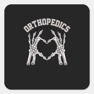 Orthopädie Skeleton Hand Herz Ortho Nurse Rn Cre Quadratischer Aufkleber