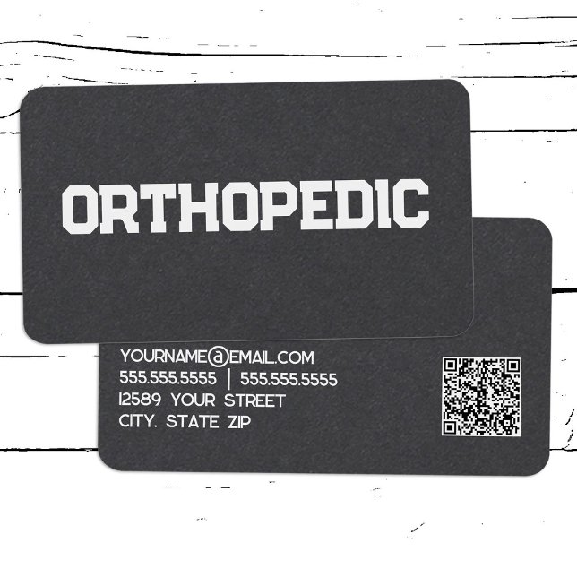 Orthopädie Spine Doctor Custom QR Visitenkarte (Orthopedic Custom QR Business Cards)