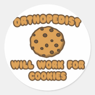 Orthopädie .. Wird für Cookies funktionieren Runder Aufkleber