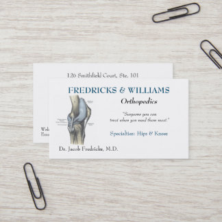 Orthopädische Chirurg-Visitenkarte Visitenkarte
